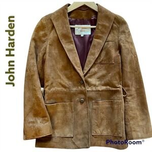 Vintage John Harden For Baron Women's Skin Leather Jacket Sz 5